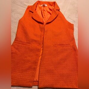 Othr Orange Textured Blazer